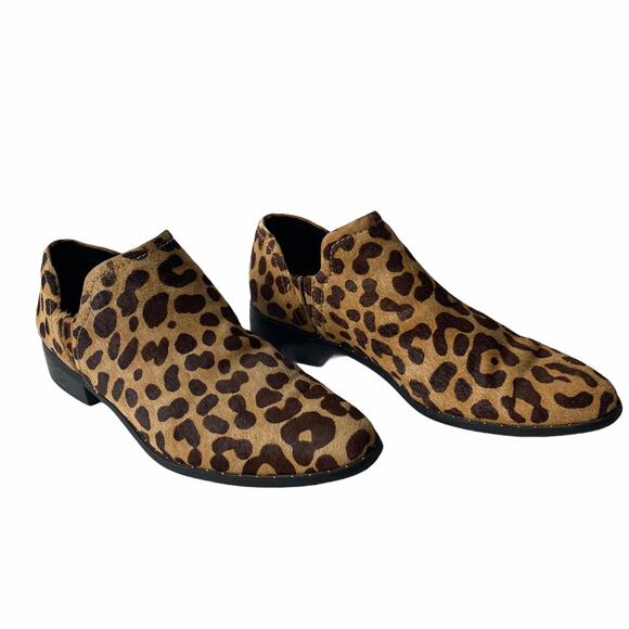 Steven by Steve Madden Boots Choncey Leopard Ankle Booties Slip On Tan Women's 7 - Picture 2 of 9